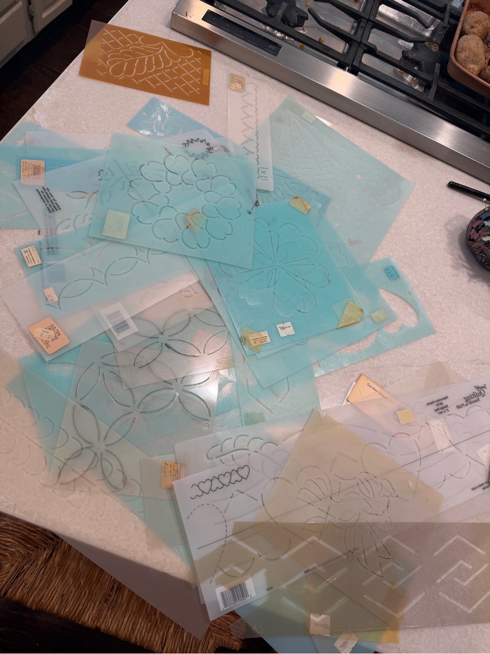 Huge lot of quilt Craft Stencil Set for Home Design - Reusable Pattern Templates
